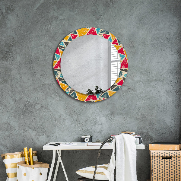 Round wall mirror decor Retro composition