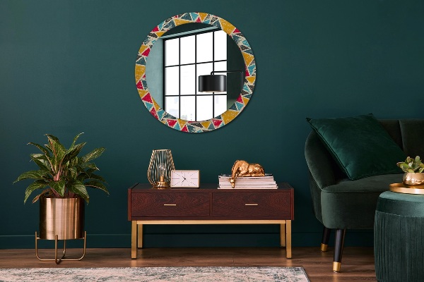 Round wall mirror decor Retro composition