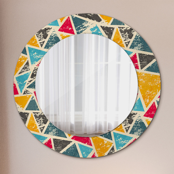 Round wall mirror decor Retro composition