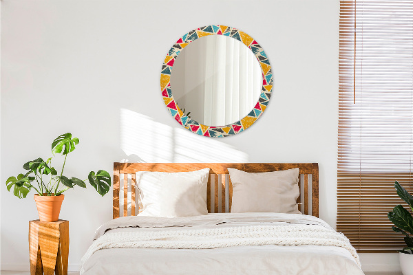 Round wall mirror decor Retro composition
