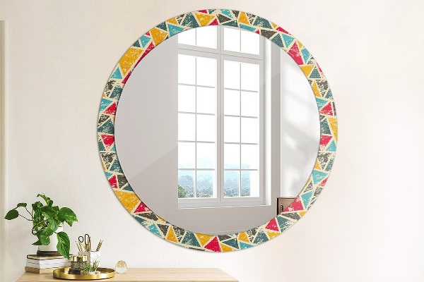 Round wall mirror decor Retro composition
