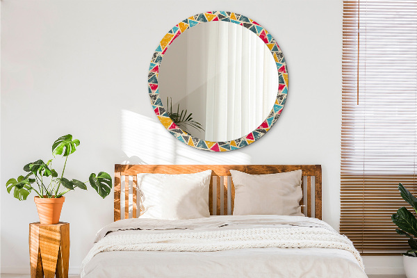 Round wall mirror decor Retro composition