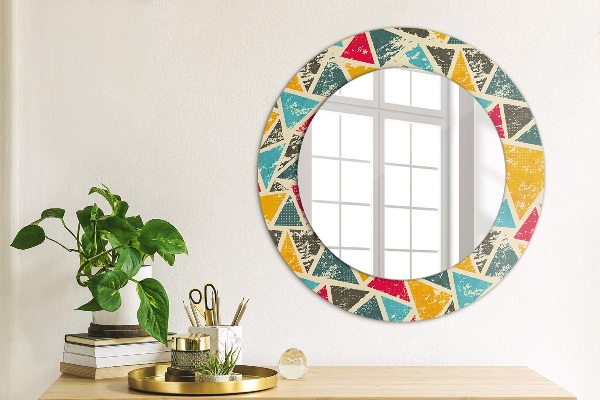 Round wall mirror decor Retro composition