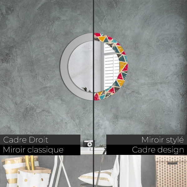 Round wall mirror decor Retro composition