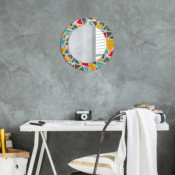 Round wall mirror decor Retro composition