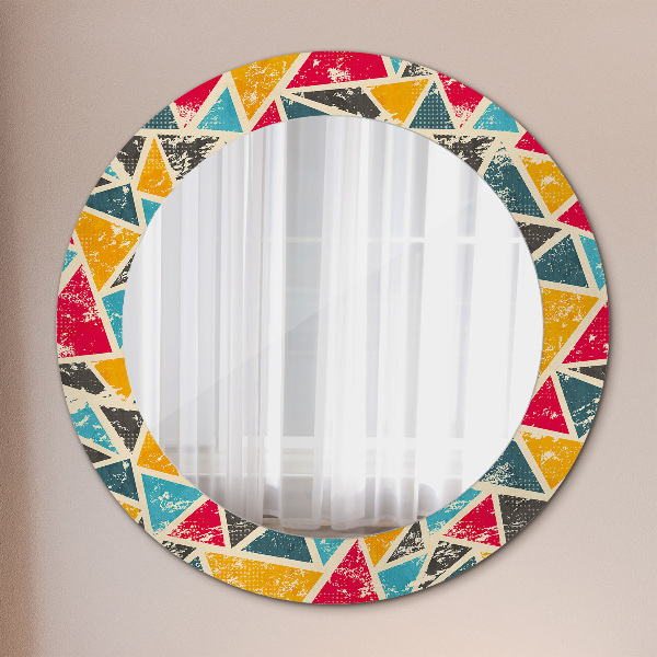 Round wall mirror decor Retro composition