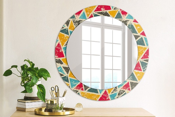 Round wall mirror decor Retro composition
