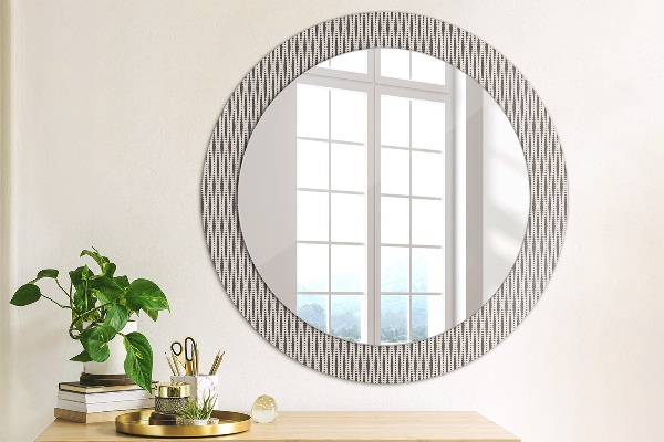 Round wall mirror decor Geometric dot pattern