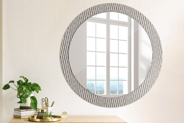 Round wall mirror decor Geometric dot pattern