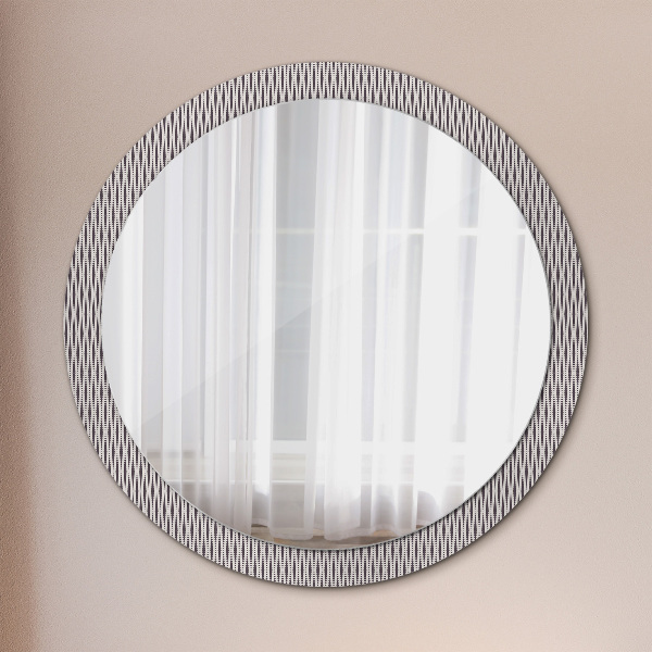 Round wall mirror decor Geometric dot pattern