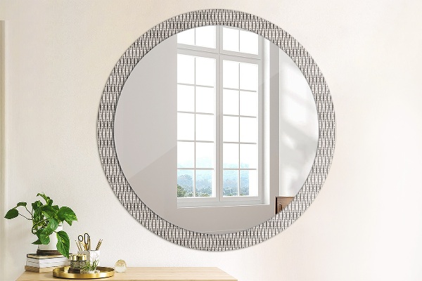 Round wall mirror decor Geometric dot pattern