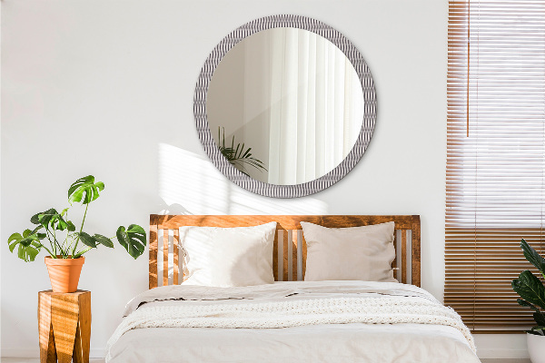 Round wall mirror decor Geometric dot pattern