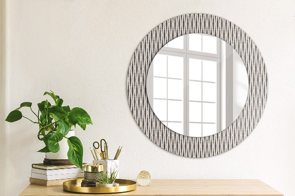 Round wall mirror decor Geometric dot pattern