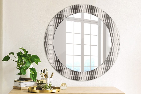 Round wall mirror decor Geometric dot pattern