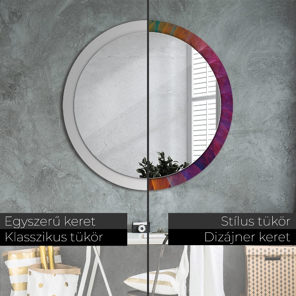 Round decorative mirror Hypnotic spiral