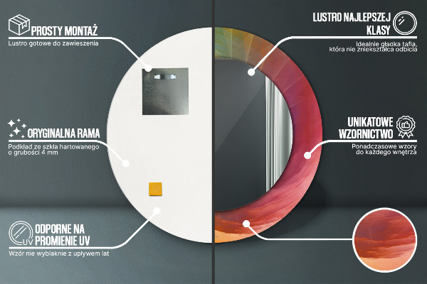 Round decorative mirror Hypnotic spiral