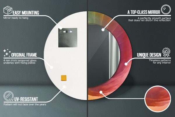 Round decorative mirror Hypnotic spiral