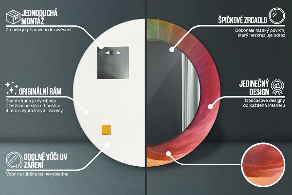 Round decorative mirror Hypnotic spiral