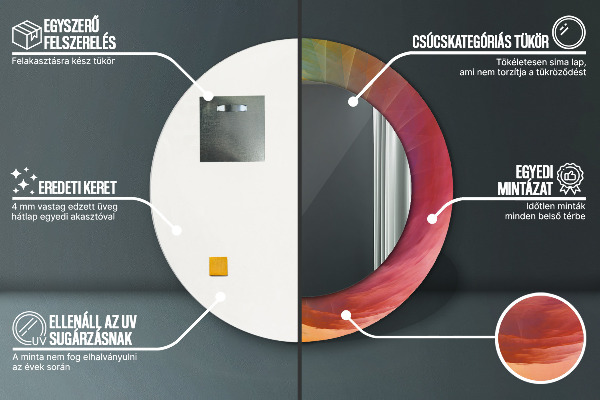 Round decorative mirror Hypnotic spiral