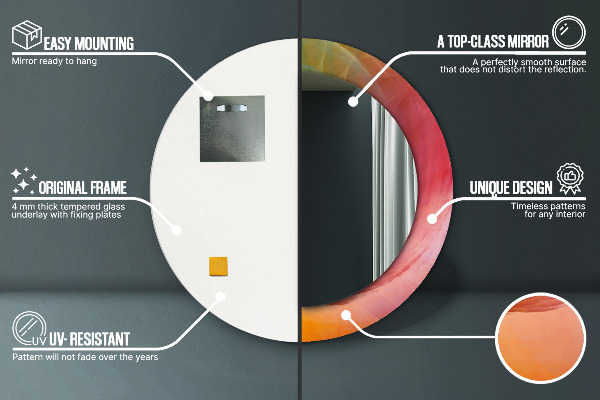 Round decorative mirror Hypnotic spiral