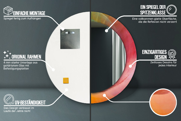 Round decorative mirror Hypnotic spiral