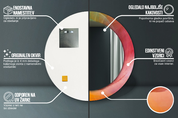 Round decorative mirror Hypnotic spiral