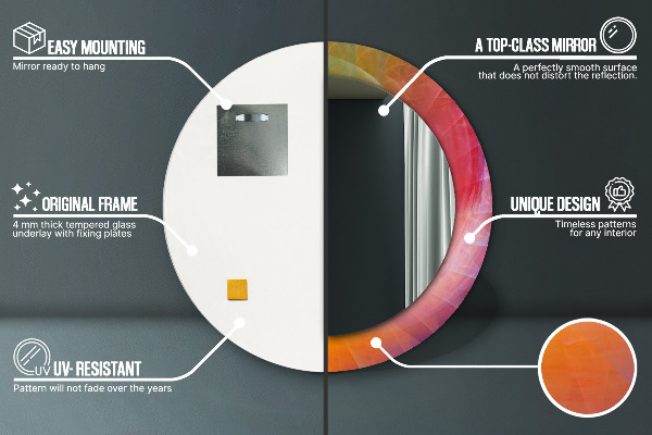 Round decorative mirror Hypnotic spiral