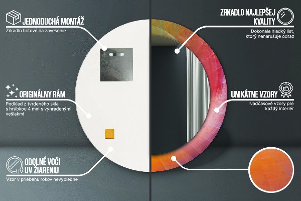 Round decorative mirror Hypnotic spiral