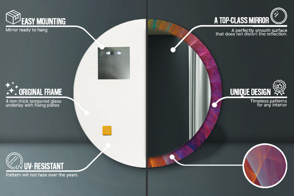 Round decorative mirror Hypnotic spiral