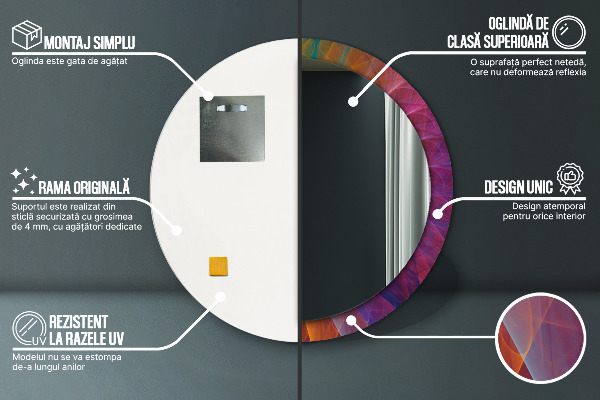 Round decorative mirror Hypnotic spiral