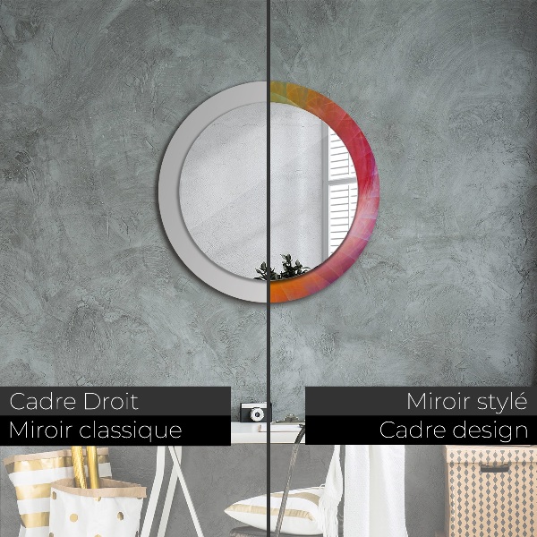 Round decorative mirror Hypnotic spiral