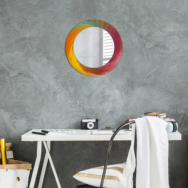Round decorative mirror Hypnotic spiral