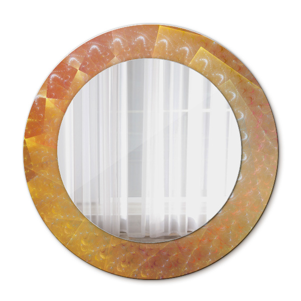 Round decorative mirror Spiral abstraction