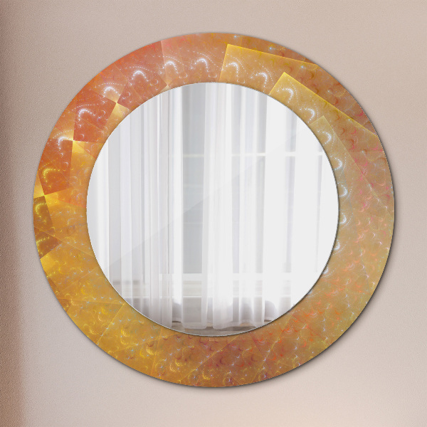 Round decorative mirror Spiral abstraction