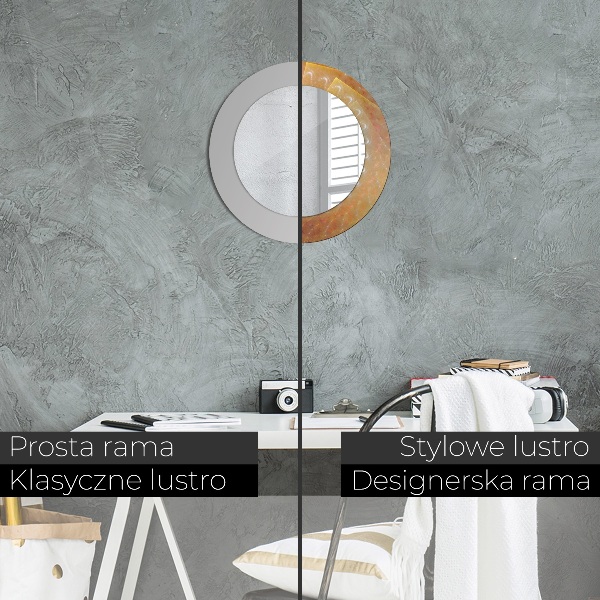 Round decorative mirror Spiral abstraction