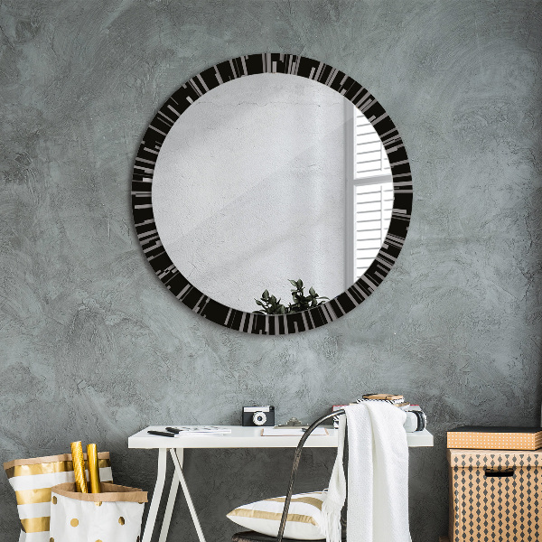 Round decorative mirror Radiant composition