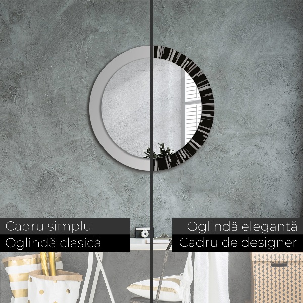Round decorative mirror Radiant composition
