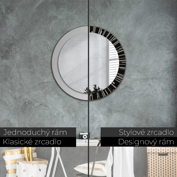 Round decorative mirror Radiant composition