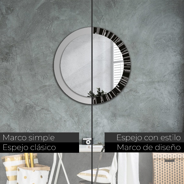 Round decorative mirror Radiant composition