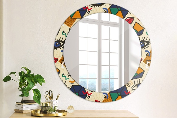Round decorative mirror Pop art style