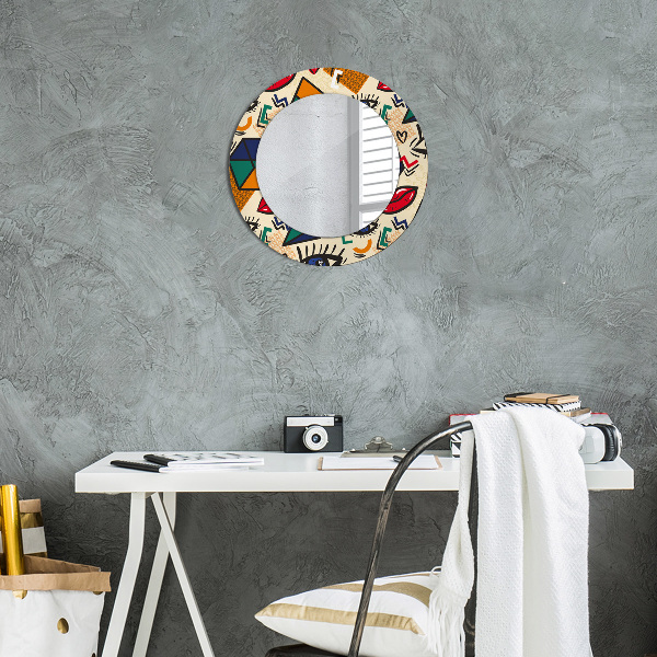 Round decorative mirror Pop art style