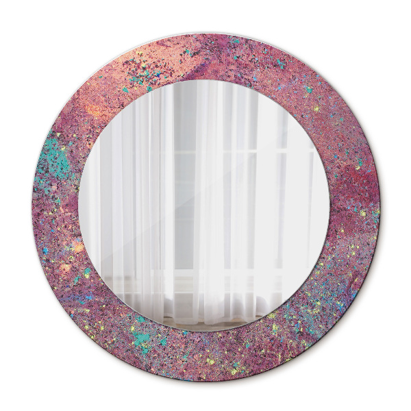 Round printed mirror Color festival