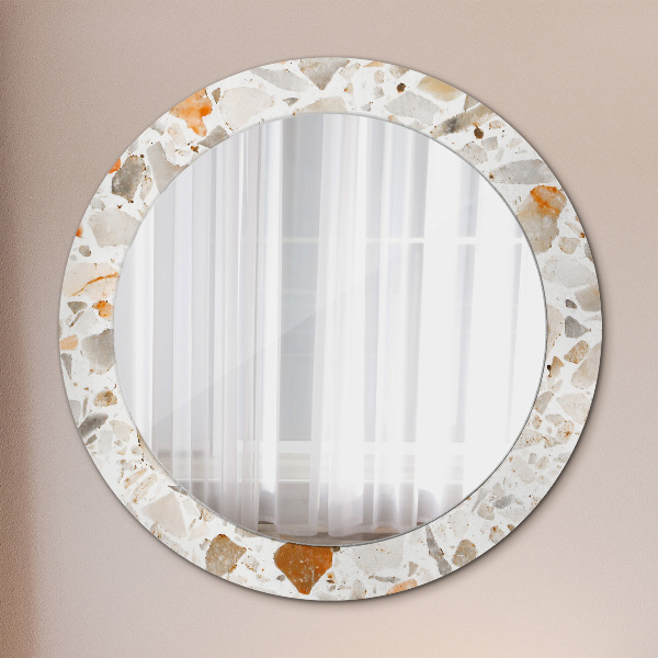 Round wall mirror decor Lastric background