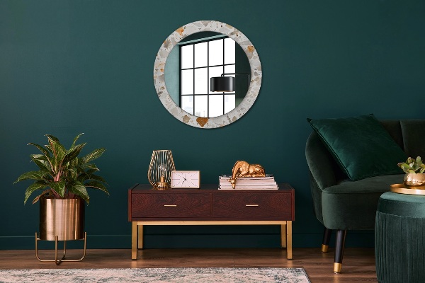 Round wall mirror decor Lastric background