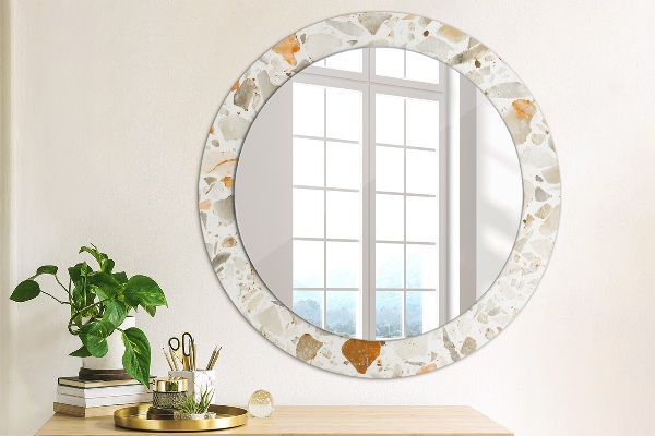 Round wall mirror decor Lastric background