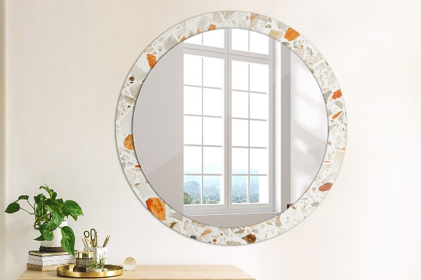Round wall mirror decor Lastric background
