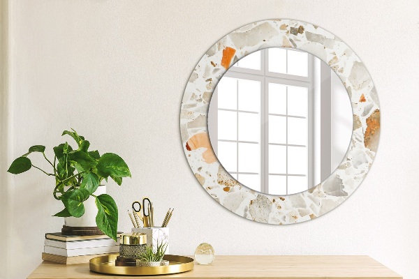 Round wall mirror decor Lastric background
