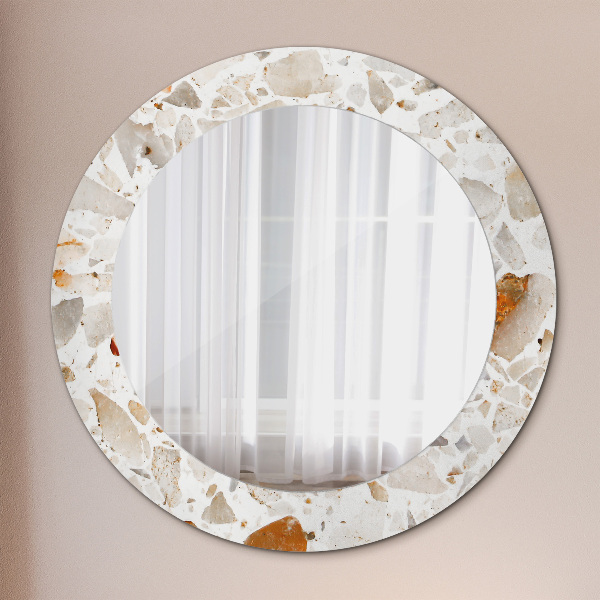 Round wall mirror decor Lastric background