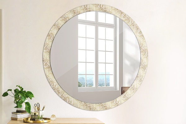 Round wall mirror decor Art deco composition