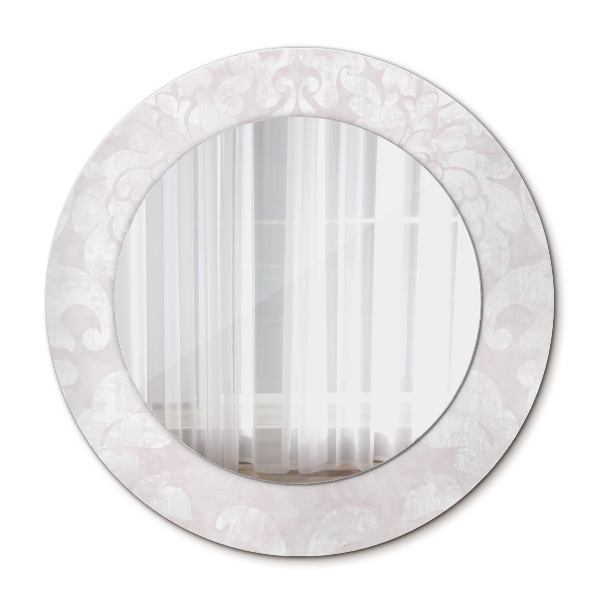 Round wall mirror decor Delicate roccoco texture